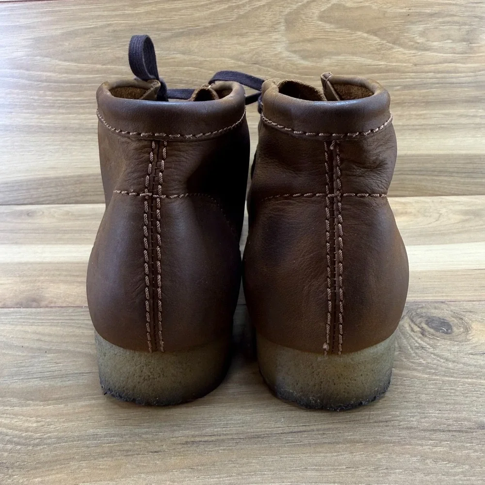 Clarks Wallabee Originals Mens 12 M Brown Leather Chukka Ankle Boots Desert